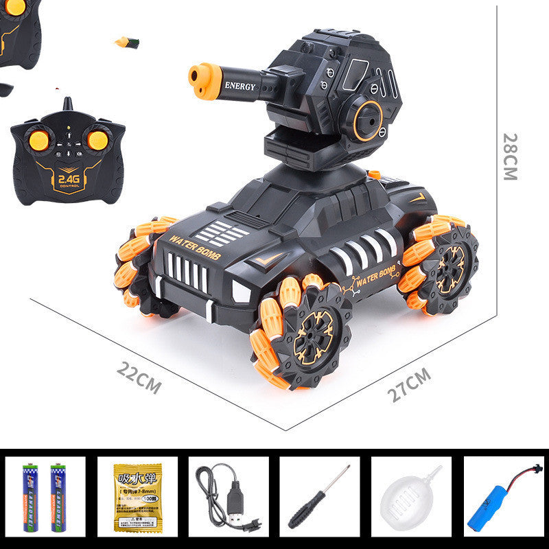 Tanque a control remoto de gestos que dispara bolas de hidrogel