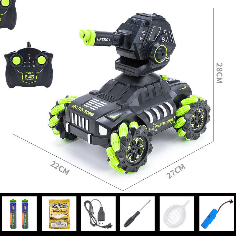 Tanque a control remoto de gestos que dispara bolas de hidrogel