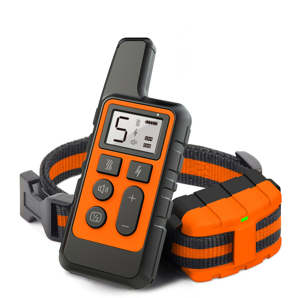 Collar de entrenamiento eléctrico para perros de 800 m con dispositivo antiladridos