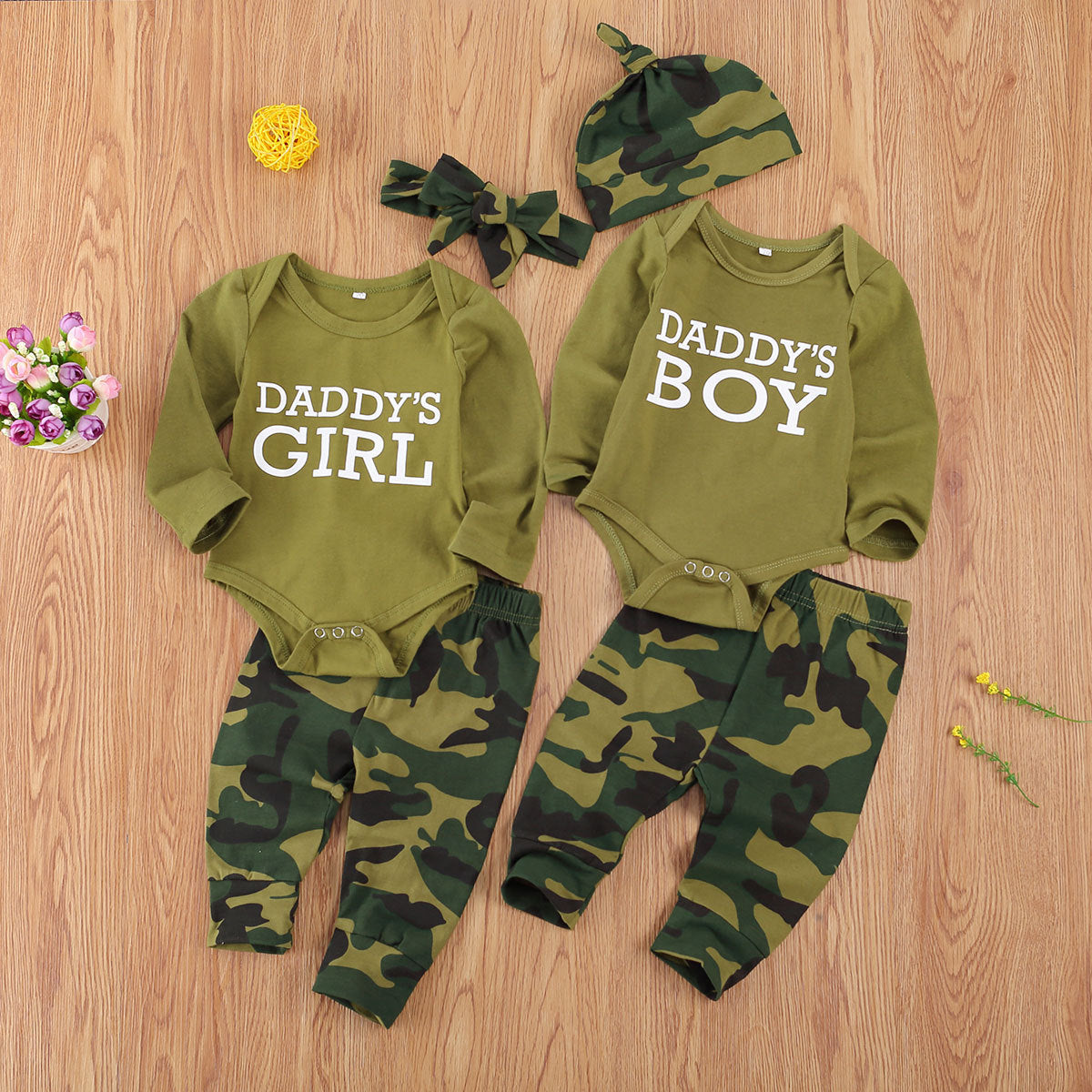 Ropa tipo camuflaje para niños