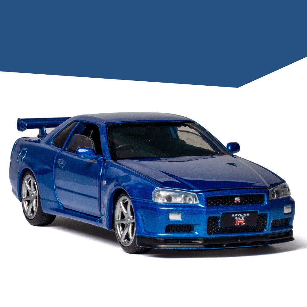 Coche a escala modelo Nissan skyline R34 GT-R de la película fast and furious