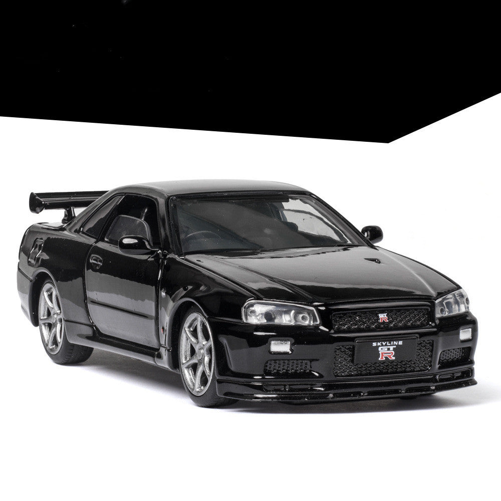 Coche a escala modelo Nissan skyline R34 GT-R de la película fast and furious