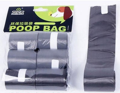 Recogedor de excrementos plegable para mascotas con 1 rollo de bolsas descomponibles