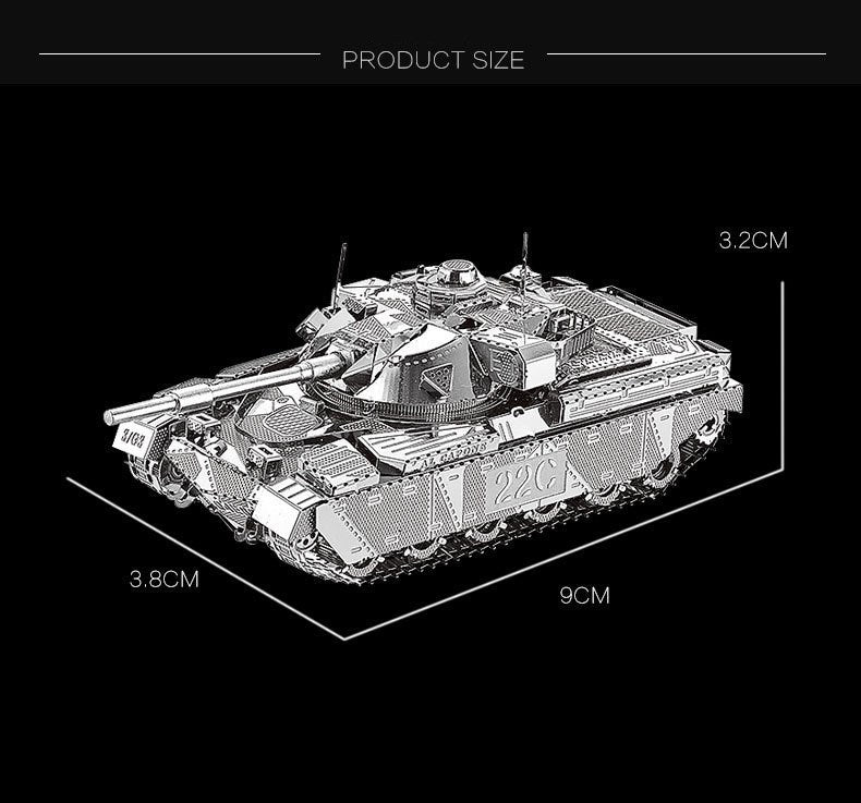 Rompecabezas de ensamblaje de metal DIY modelo de tanque