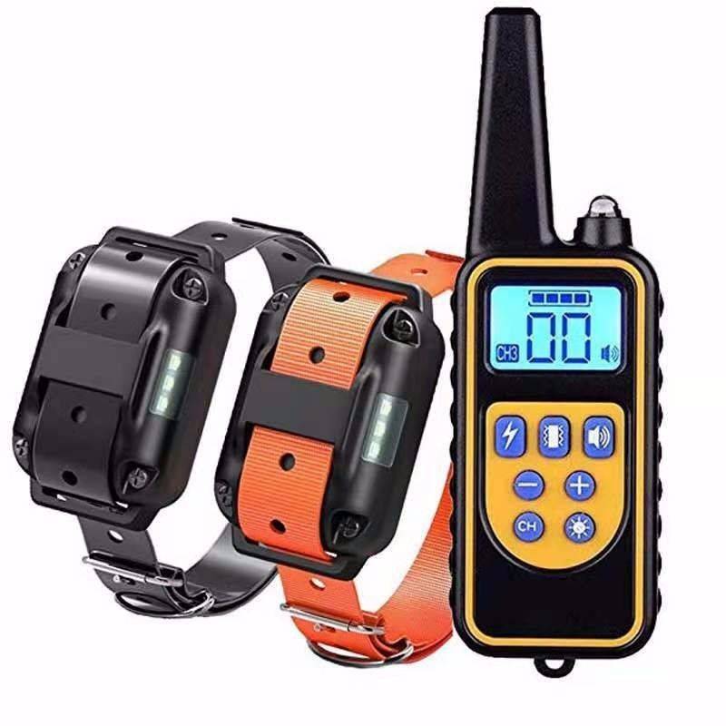 Collar de entrenamiento eléctrico para perros de 800 m con dispositivo antiladridos