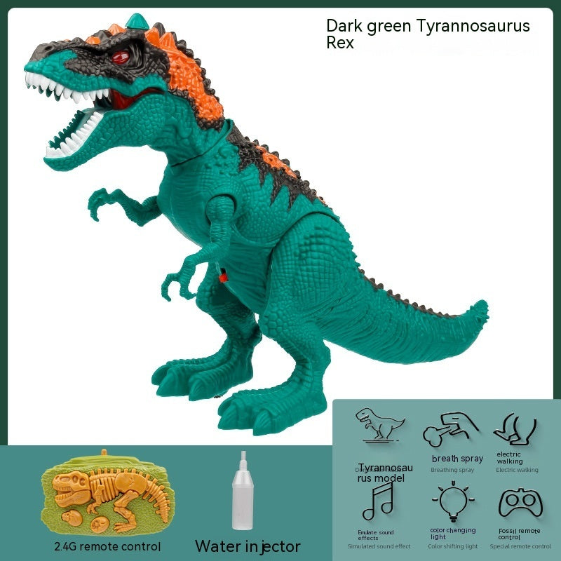 Dinosaurio a control remoto con luz y sonido para niños